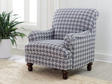 Gwen Recessed Arms Accent Chair Blue - 903093 For Cheap