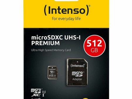 Micro SD Memory Card with Adaptor INTENSO 3423493 512 GB 45 MB s 512 GB Supply