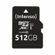 Micro SD Memory Card with Adaptor INTENSO 3423493 512 GB 45 MB s 512 GB Supply